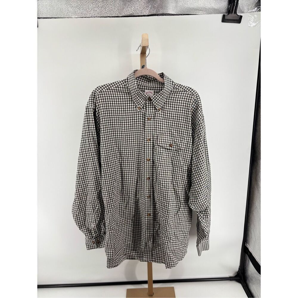 Brooks Brothers 346 Original Polo Shirt Gingham Size XL Black White